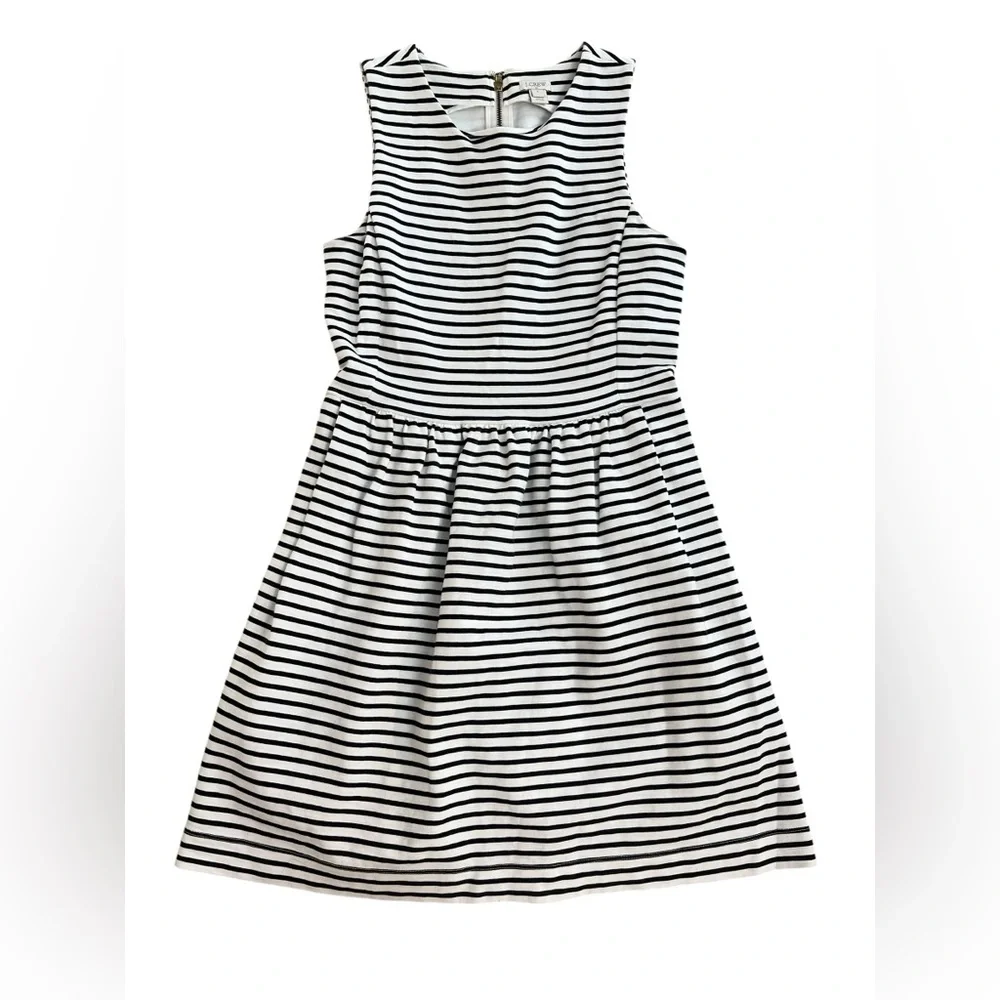 J.Crew Daybreak Striped Pleated Ponte Mini Dress - Size Small - Picture 2 of 16